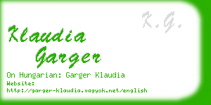 klaudia garger business card